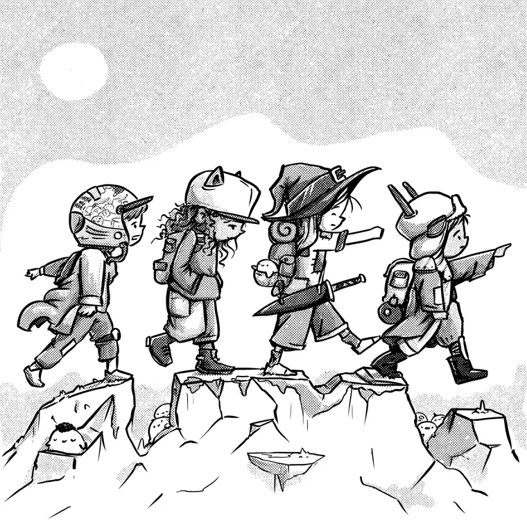 Four across the ridge
