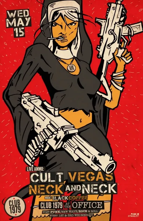 Armed nun at Club 1979