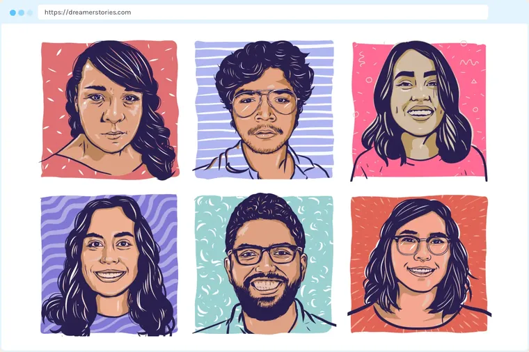 Six portraits, six stories