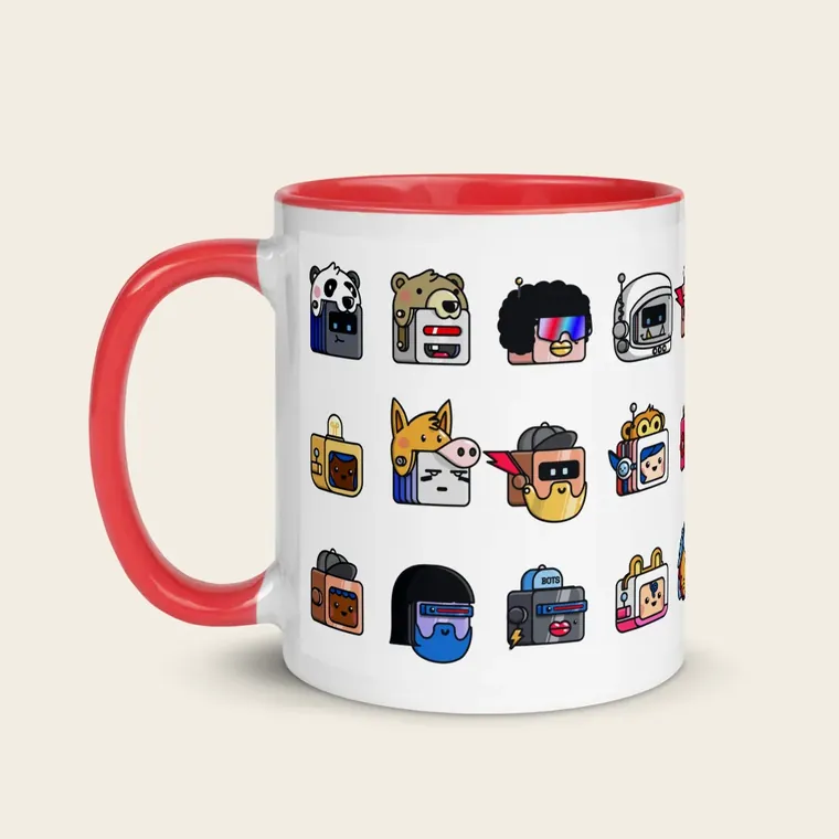 Fifteen botos on a mug