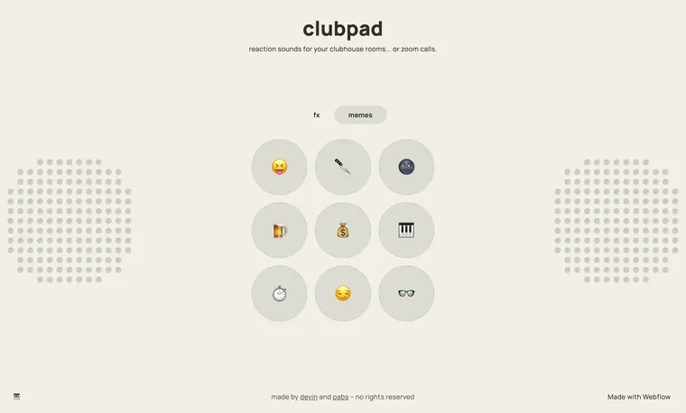 Reaction sounds for Clubhouse