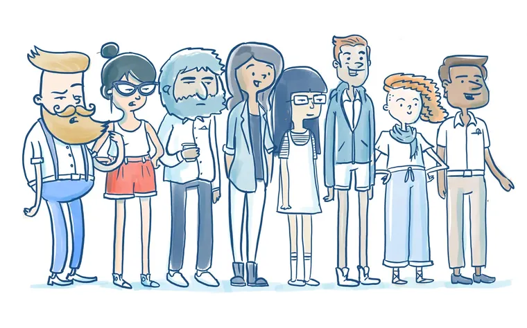 The whole team, assembled