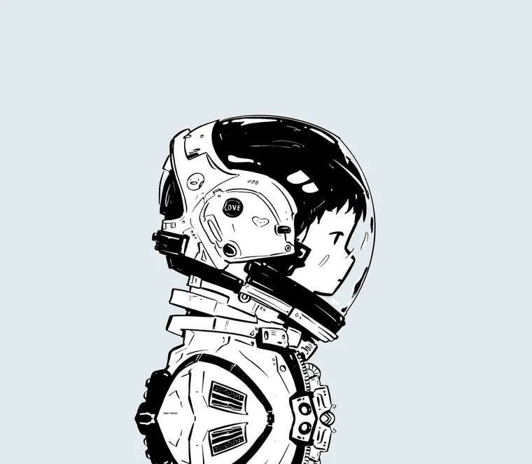 Kid inside the helmet