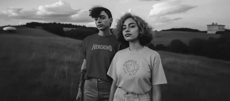 Herokind tees, moody field