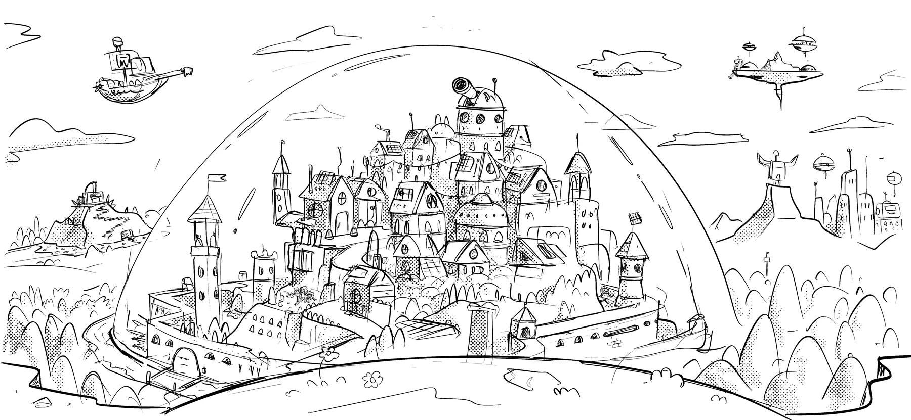 The whole dome, wide